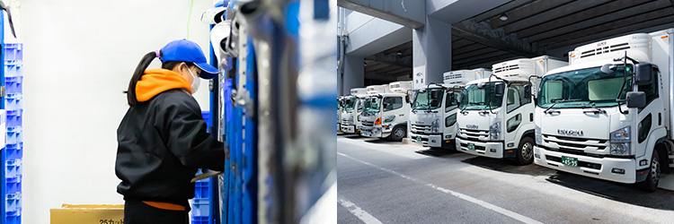 国内29か所の物流拠点から食のインフラを支える